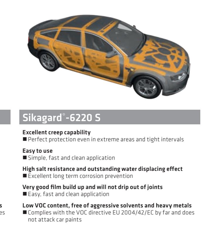Spray ceara anticoroziune SikaGard-6220S 500ml; spray; maro,