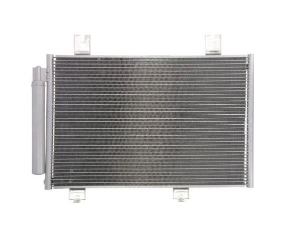 Condensator AC Honda Jazz/Fit, 2015- Motor 1,3/1,5 Benzina Aluminiu/Aluminiu Brazat, 566x388x16, Cu Uscator Si Filtru Integrat, iesire : 10,1 Mm, intrare : 15,4 Mm, Valeo, Tip Gaz : R134a, Oe : 80100t5a003; 80100t5b003