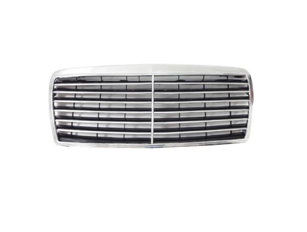 Grila radiator Mercedes W124/Clasa E(Sedan/Coupe/Cabrio/Combi) 1993-06.1996, crom, 1248801083, 501405-4 , 13 bar