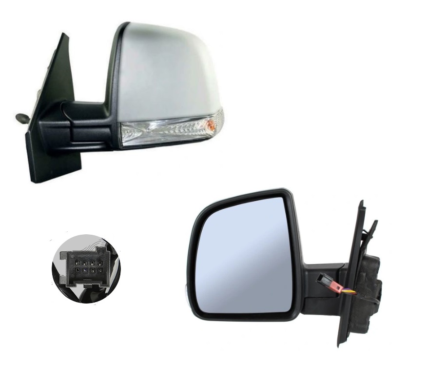 Oglinda exterioara Opel Combo, 11.2011-2015, Stanga, TOUR, reglare electrica; grunduita; incalzita; geam convex; cromat; 6 pini; cu semnalizare, View Max