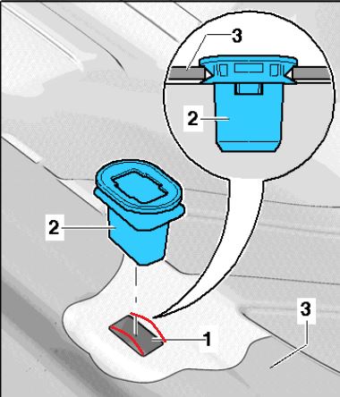 Clips fixare scaun, Agrafa Audi A4 (B8) 2008-2016; A5, A6 (C7) 2010-2018; A7, 2010-; Q7 2005-2015; Seat Mii, Skoda Citigo; VW Up!; set de 2 buc; 4L0886373