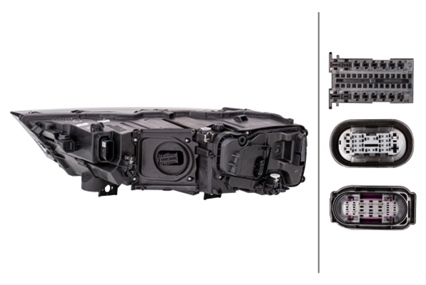 Far AUDI Q7 (4M), 06.2015-12.2019, partea stanga, ZKW, asistenta faza lunga; cu functie mascare faruri faza lunga; LED; electric; fara motor; fara unitate control LED; fara ventilator racire; LED; cu lumina viraje