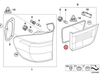 Garnitura lampa spate BMW X5 (E70), 10.2006-04.2010, partea dreapta, EU, intern