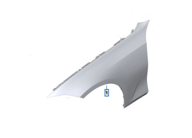Aripa fata BMW Seria 3 (G20/G21), 03.2019-, partea stanga, aluminiu, model PHEV