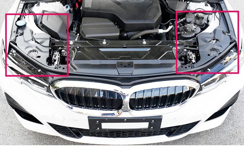 Clema fixare far BMW Seria 3 (G20/G21), 03.2019-, fata, partea stanga, plastic