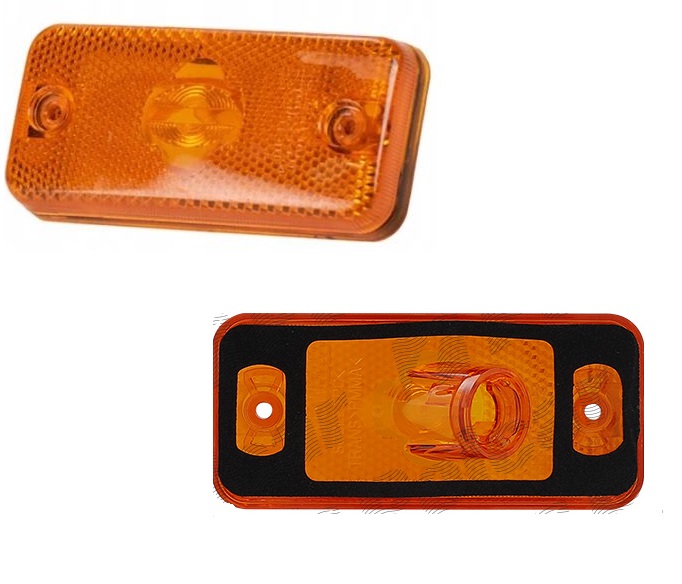 Lampa gabarit IVECO DAILY, EUROSTAR-EUROTECH, FE/FL, 06-, Citroen JUMPER (250), 2006-, DAF CF, LF, XF, Fiat Ducato 2006-, Peugeot Boxer 2006-, partea stanga=dreapta, EU, Latime: 110 mm, Inaltime: 50 mm, Adancime: 20 mm, W5W; galben; fara soclu bec