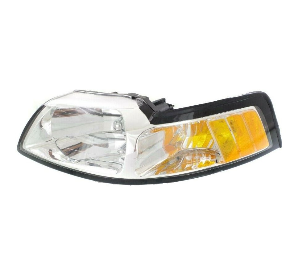 Far FORD MUSTANG (SN-95), 10.1998-2000, partea stanga, TYC, Tip=USA; HB5+PY27/7W; manual; argintiu; Omologare: SAE; halogen