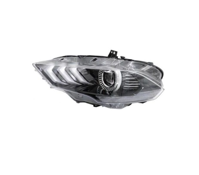 Far FORD MUSTANG, 05.2018-, partea stanga, TYC, cu &quot;lumina timp de zi&quot; tip LED; Tip=USA; LED; electric; cu motor; cu insertie galbena; LED