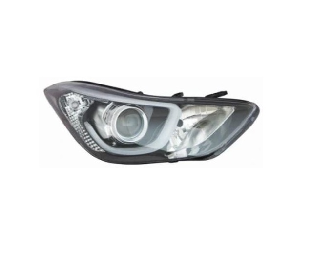 Far HYUNDAI ELANTRA (MD/UD), 11.2013-05.2016, partea dreapta, TYC, cu lentile; cu &quot;lumina timp de zi&quot; tip LED; H7+HB3+LED+PY21W; electric; cu motor; halogen