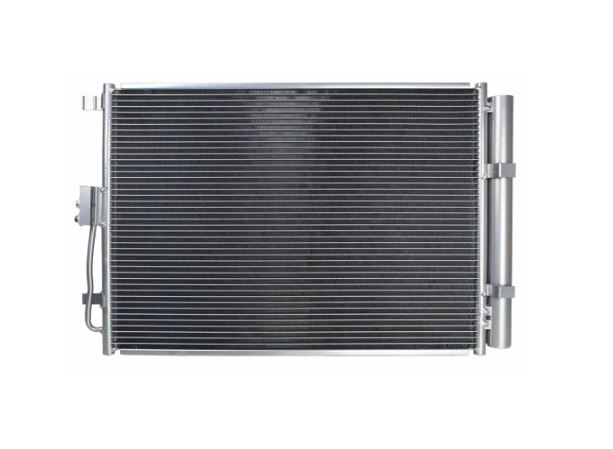 Condensator climatizare AC Koyo, KIA FORTE, 2012- motor 1,8; 2,0 benzina, aluminiu/ aluminiu brazat, 610 (565)x390 (375)x12 mm, cu uscator si filtru integrat