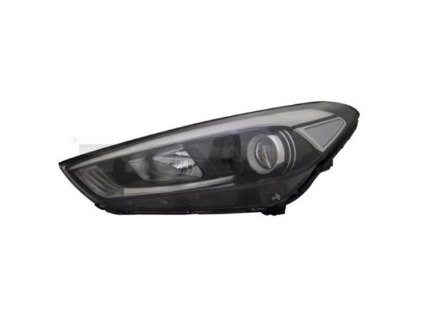 Far HYUNDAI TUCSON (TL), 09.2015-06.2018, partea stanga, TYC, cu &quot;lumina timp de zi&quot; tip LED; H7+H7+H7+PY21W; electric; cu motor; halogen; cu lumina pentru viraje statica