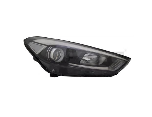 Far HYUNDAI TUCSON (TL), 09.2015-06.2018, partea dreapta, TYC, cu &quot;lumina timp de zi&quot; tip LED; H7+H7+H7+PY21W; electric; cu motor; halogen; cu lumina pentru viraje statica