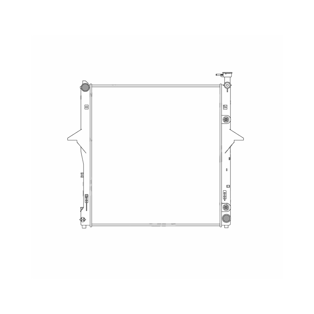 Radiator apa Kia Sorento, 2006-2009 Motor 3,3/3,5 V6, Aluminiu/Plastic Brazat, 618x580x16, SRL,