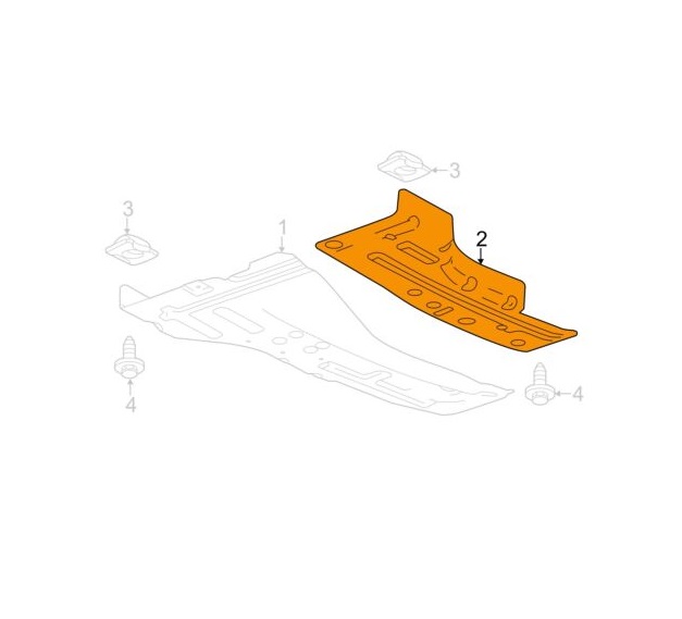 Scut sub motor OPEL ASTRA J, 09.2009-; INSIGNIA (G09), 09.2008-2017; ZAFIRA TOURER, 01.2012-; CHEVROLET CRUZE (J300), 09.2009-, fata, partea stanga, polietilen (PE); parte inferioara