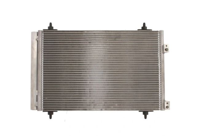 Condensator climatizare AC, Citroen BERLINGO, 2008-; C4 PICASSO, 2007-; C4 2004-, DS4, Peugeot 3008, 307, 308, 5008, PARTNER 2008-; RCZ motor 1.2 PureTech, 1.2 THOP; 1.4; 1.6; 1.6 e-HDI/HDI; 1.6 THP; 2.0 BlueHDI/HDI;, alum. brazat, 570(530)x360x16 mm