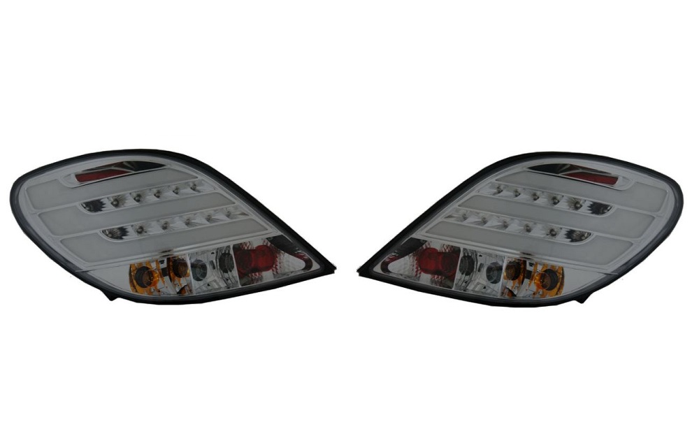 Set stopuri tuning PEUGEOT 207 (W_), 05.2006-12.2013, partea stanga+dreapta, Taiwan, cu Lampa pozitie parcare fibra optica; LED+PY21W; fumuriu, argintiu; cu locas bec, modele Hatchback