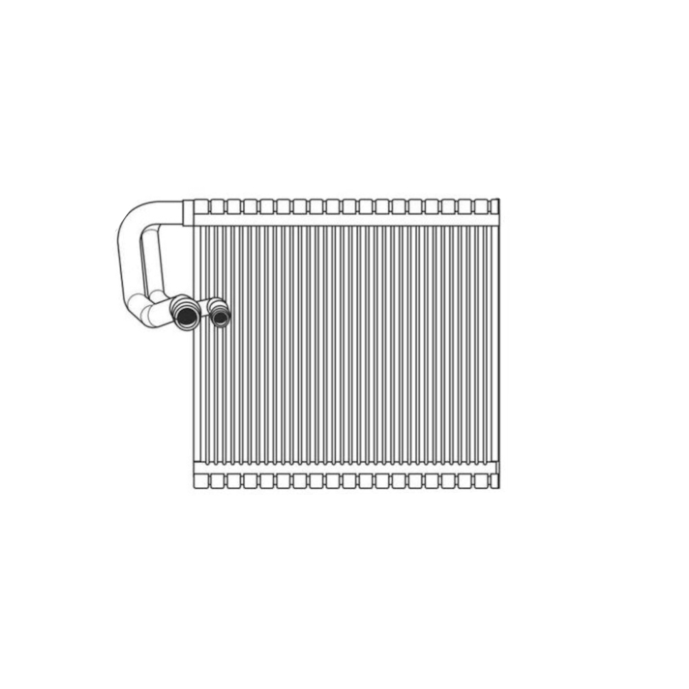 Evaporator aer conditionat Peugeot 308 2013-, 235x250x38mm, material Rezervor aluminiu, fagure aluminiu brazat, RapidAuto 57C2P8-1