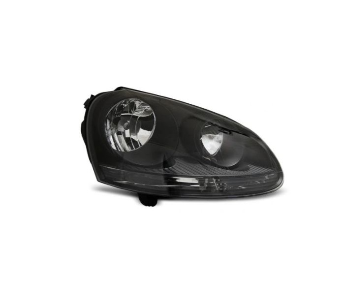 Far VOLKSWAGEN GOLF V (1K), 10.2003-05.2009; JETTA/GOLF KOMBI (1K5/1KM), 09.2005-09.2010, partea dreapta, TYC, tip bec H7+tip bec H7+PY21W+W5W; electric; negru; cu motor; halogen