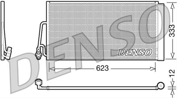 Condensator climatizare AC Denso, MINI COUNTRYMAN/PACEMAN, 03.2010-10.2016; MINI, 10.2006-02.2012 motor 1,4; 1,6/1,6 T; 1,6 D; 2,0 d/sd;, aluminiu/ aluminiu brazat, 660(630)x340(330)x12 mm, cu uscator si filtru integrat