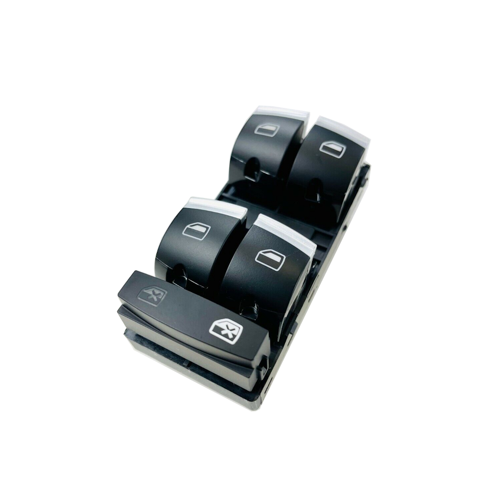 Comutator macara geam Audi A3 2004-, A6 2004-, Q7 2006-, crom, 4F0959855B