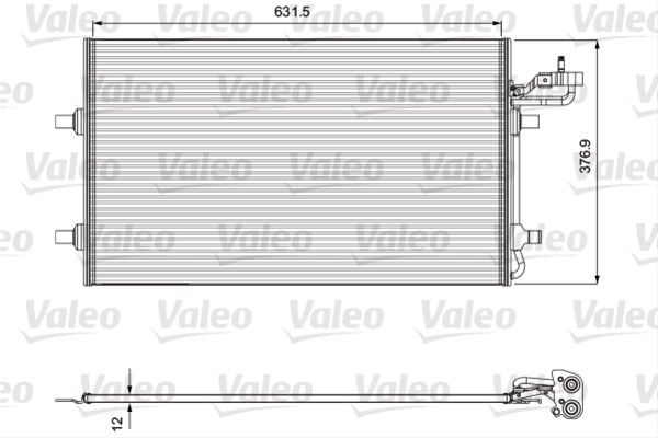 Condensator climatizare AC Valeo, VOLVO C30, 10.2006-10.2007; C70, 01.2008-10.2009; S40/V50, 01.2004-2012 motor 1,6/1,8; 2,0 benzina; 1,6/2,0 diesel, aluminiu/ aluminiu brazat, 660(630)x380x12 mm, fara filtru uscator 61472