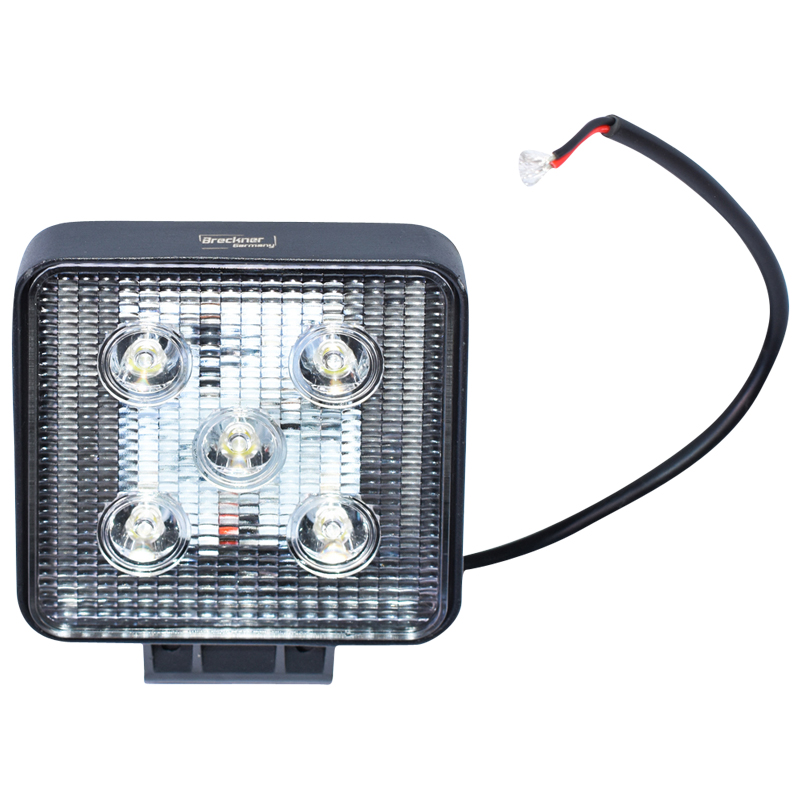 Lampa 5 LED-uri 10-30V 15W unghi radiere 30 de grade tip spot 108x108x36mm IP67 6000K Breckner Germany