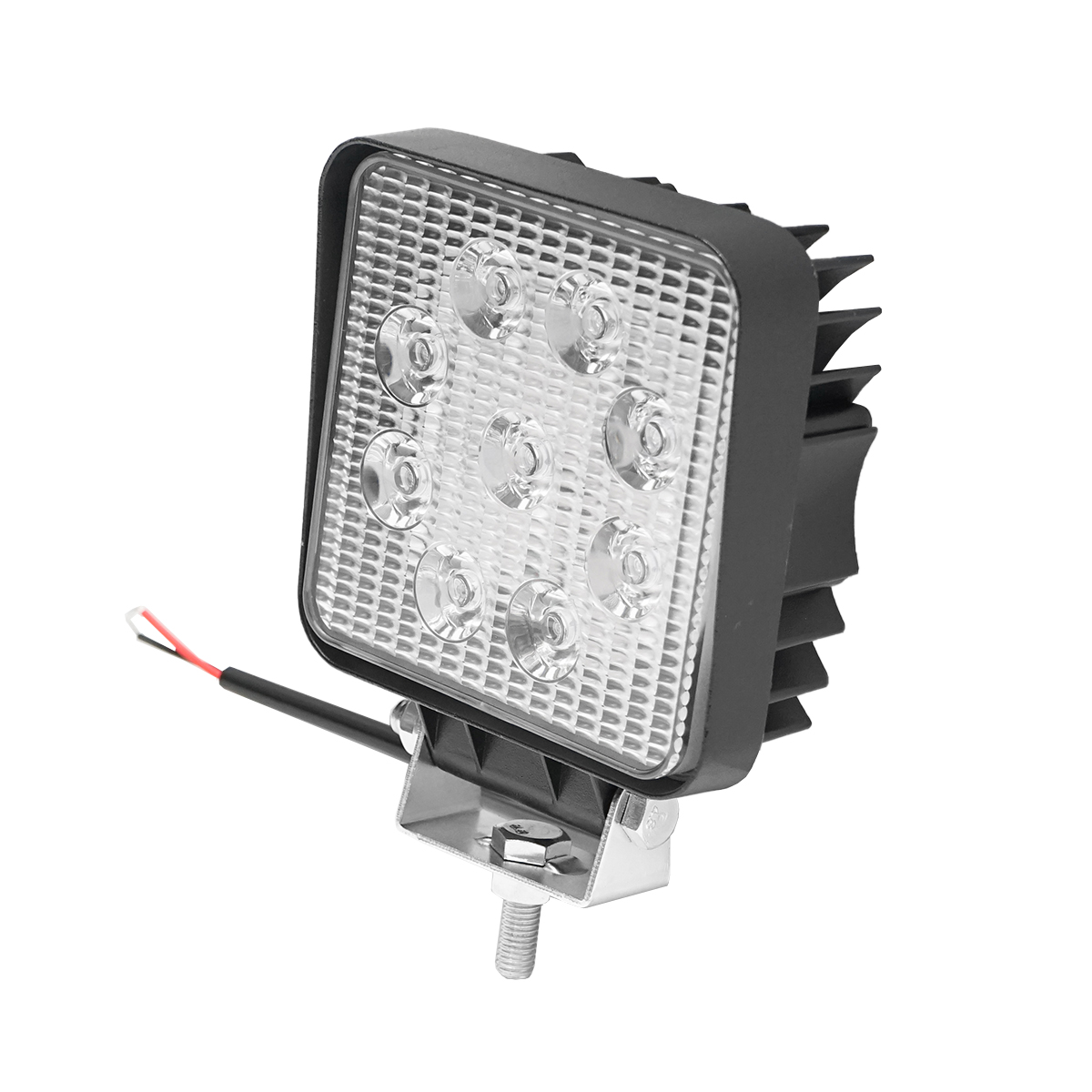 Lampa cu 9 LED-uri 10-60V 27W unghi radiere 60 de grade tip flood 107x107x49mm 6000K IP67 Breckner Germany