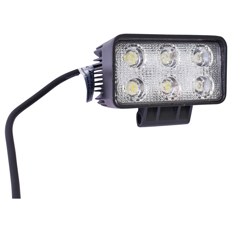 Lampa cu 6 LED-uri 10-60V 18W unghi radiere 60 de grade tip flood 111x65x55mm IP67 6000K Breckner Germany