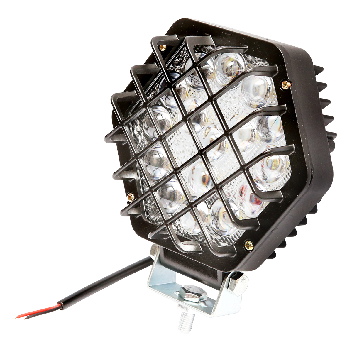 Lampa proiector hexagonal cu lumina alba si grilaj 16 LED-uri 12/24V, 125mm Breckner Germany