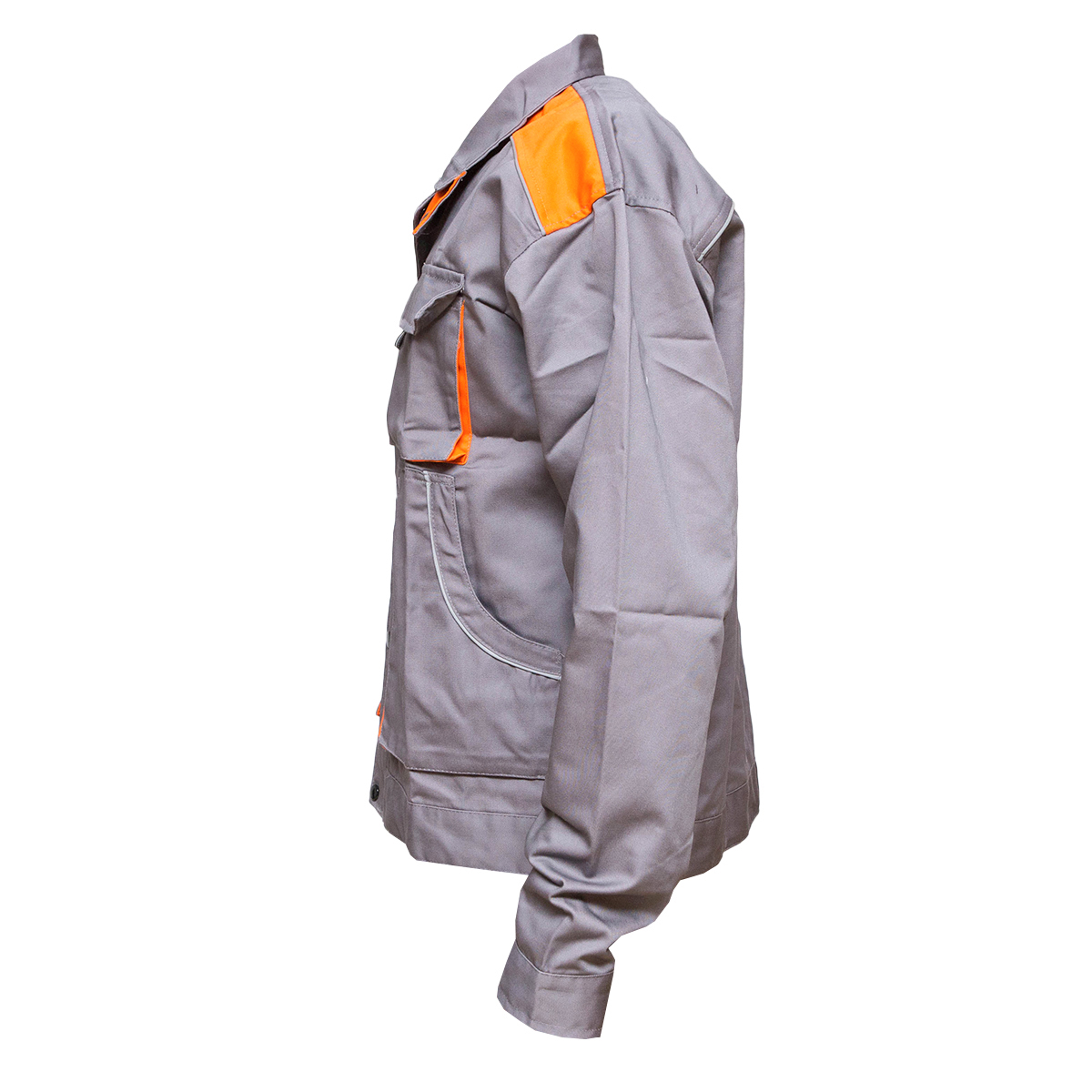 Jacheta de lucru poliester cu bumbac, gri/portocaliu marimea 56, 235g/m2 Breckner Germany