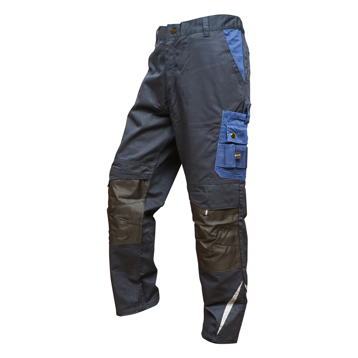 Pantaloni de lucru, poliester cu bumbac, albastru navy, L Breckner Germany