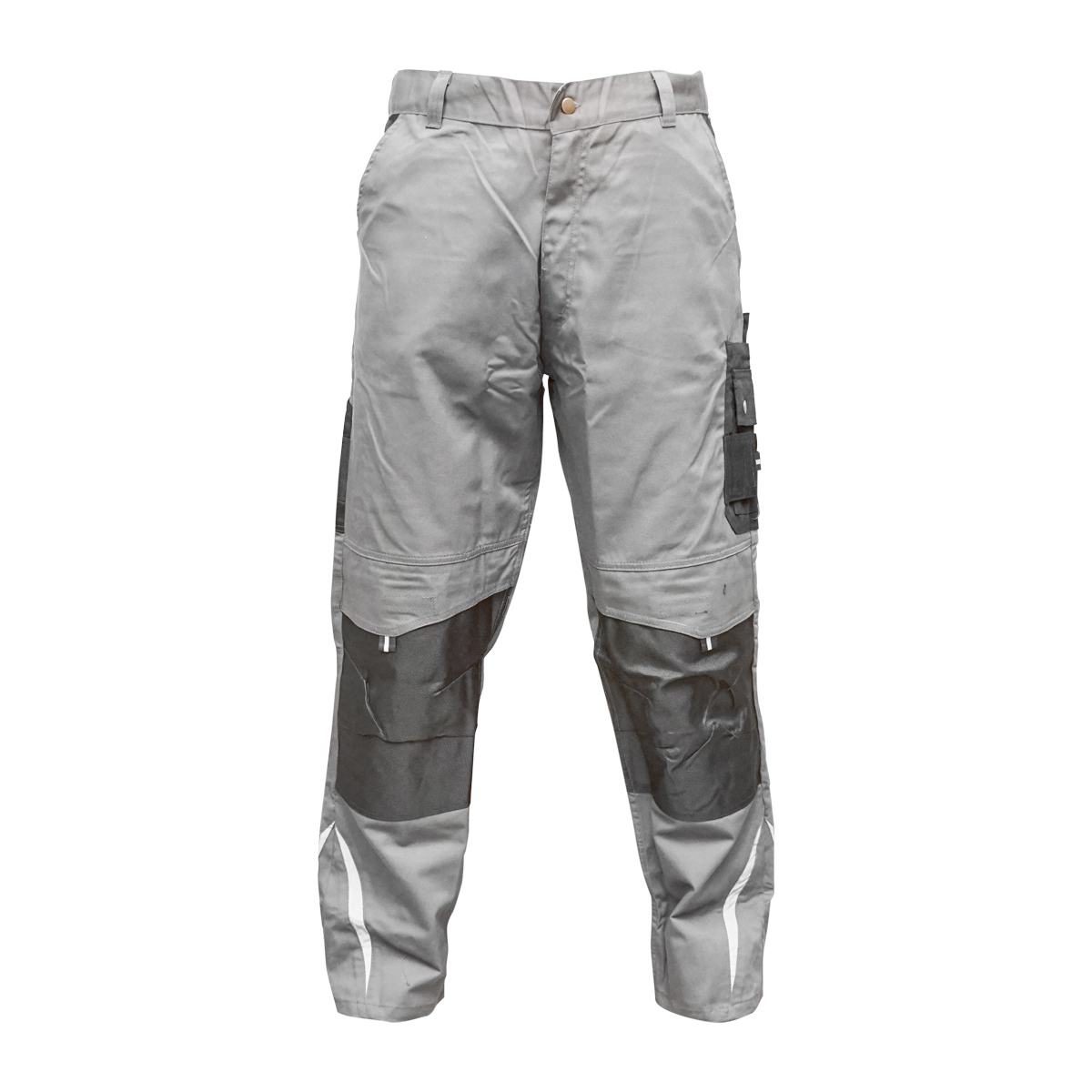 Pantaloni de lucru, poliester cu bumbac, gri cu negru, S Breckner Germany