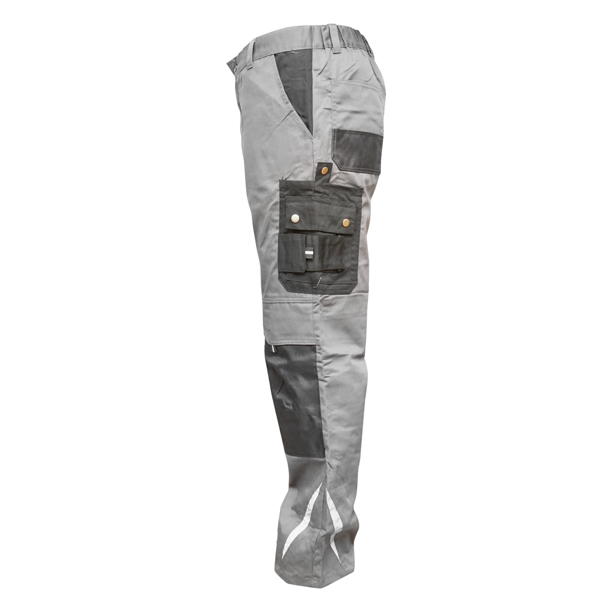 Pantaloni de lucru, poliester cu bumbac, gri cu negru, S Breckner Germany