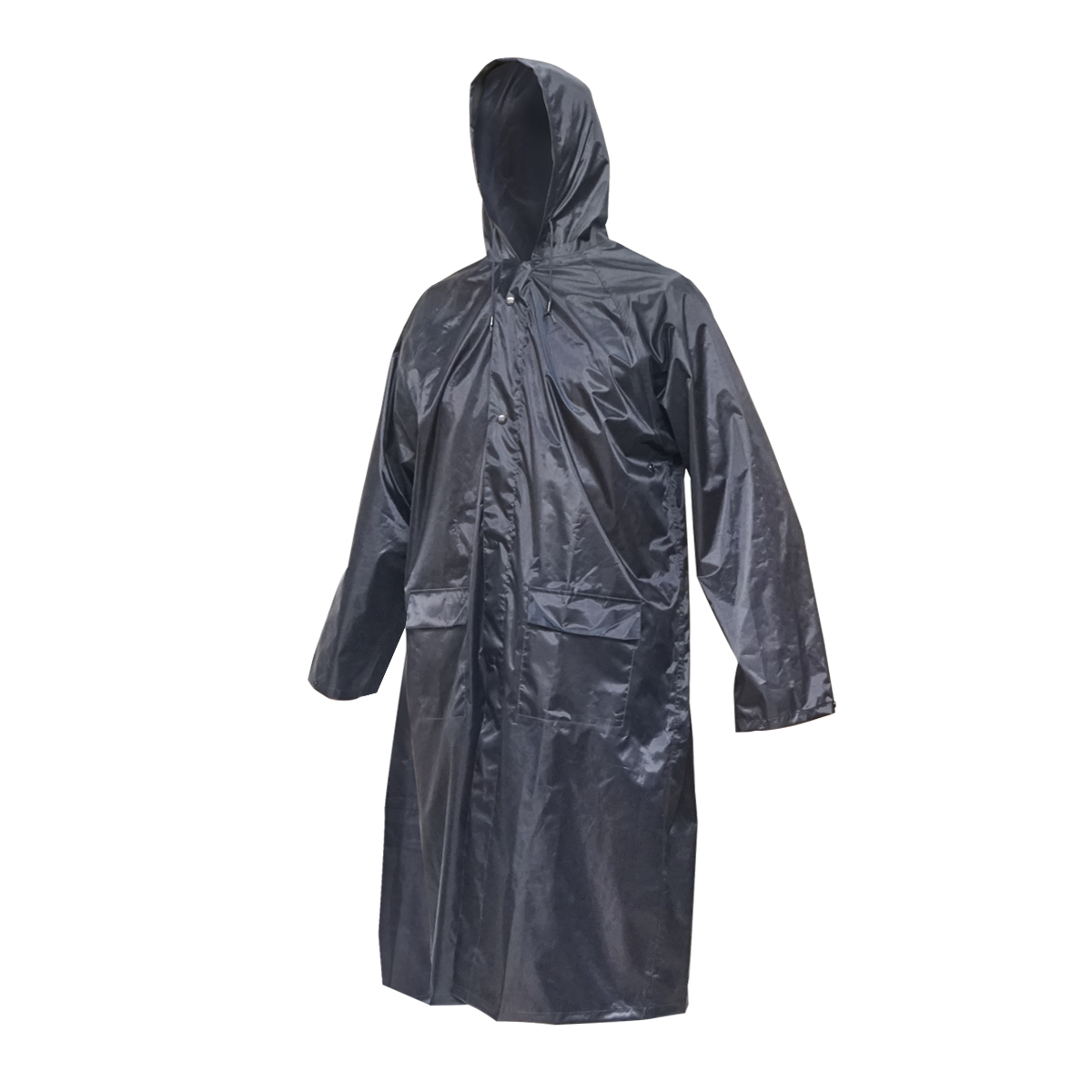 Pelerina cu gluga impermeabila din poliester cu membrana PVC fante de aerisire, 2 buzunare si fermoar navy blue XL Breckner Germany