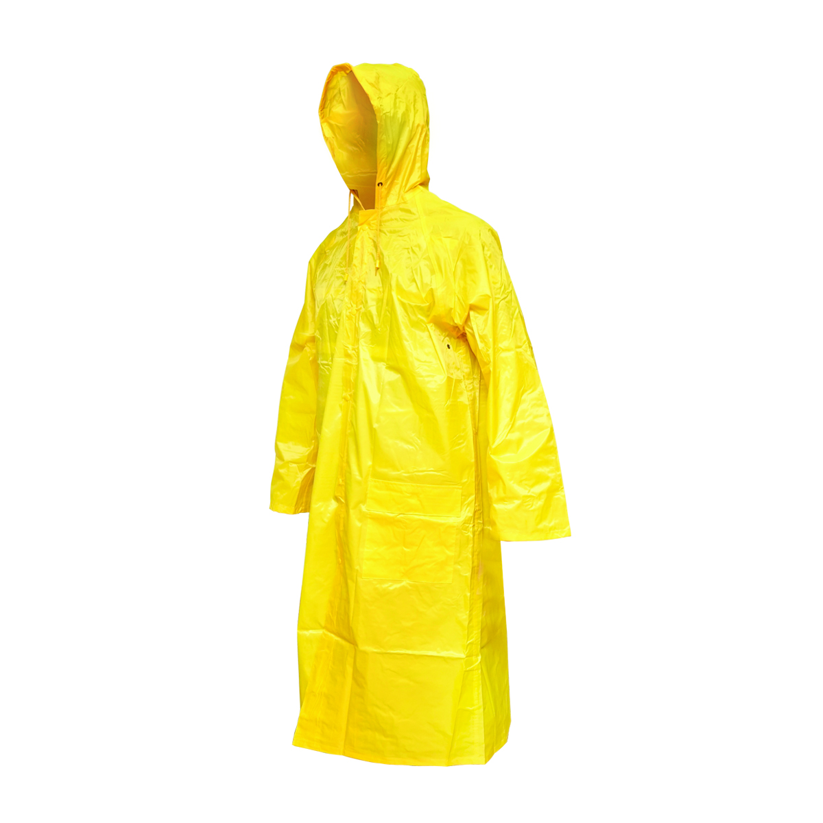 Pelerina cu gluga impermeabila din poliester cu membrana PVC fante de aerisire, 2 buzunare si fermoar galben XXL Breckner Germany\t