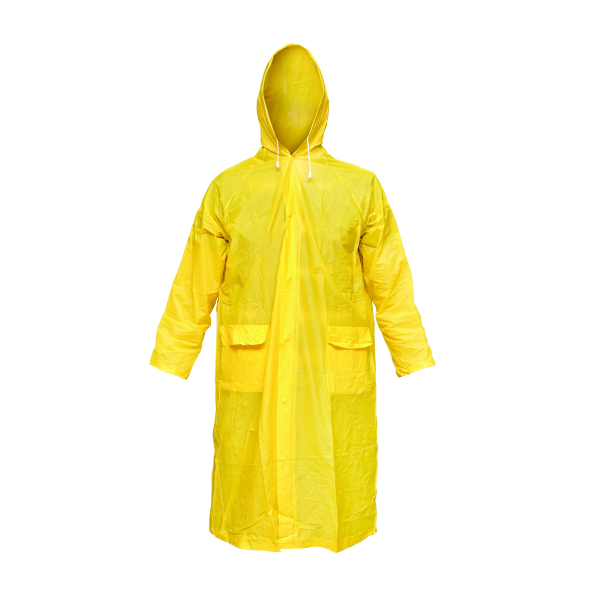 Pelerina cu gluga impermeabila din PVC, 2 buzunare, inchidere cu capse, galben, L Breckner Germany