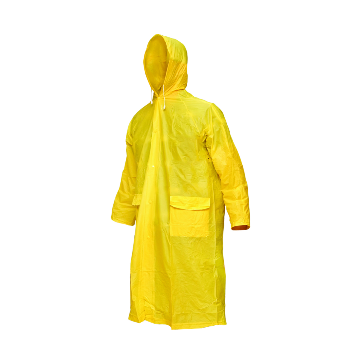 Pelerina cu gluga impermeabila din PVC, 2 buzunare, inchidere cu capse, galben, L Breckner Germany
