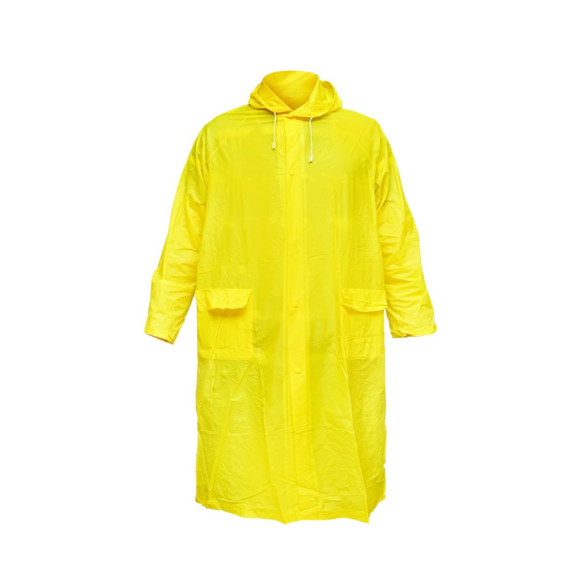 Pelerina cu gluga impermeabila din PVC, 2 buzunare, inchidere cu capse, galben, XL Breckner Germany
