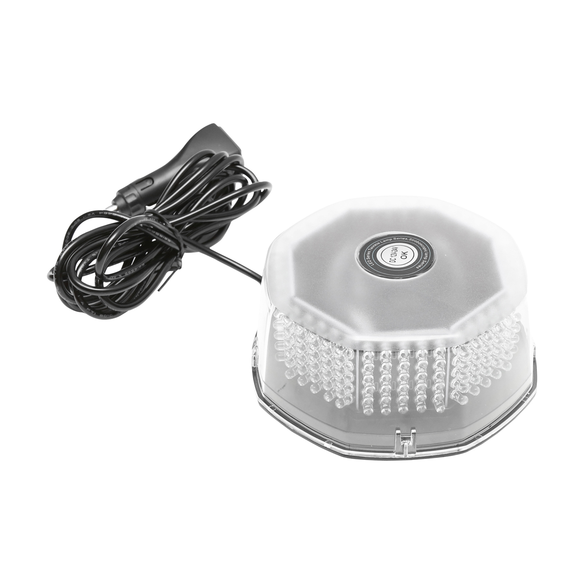 Lampa avertizare rotunda girofar cu 240 LED-uri lumina galbena, prindere pe magnet, 12/24V Breckner Germany