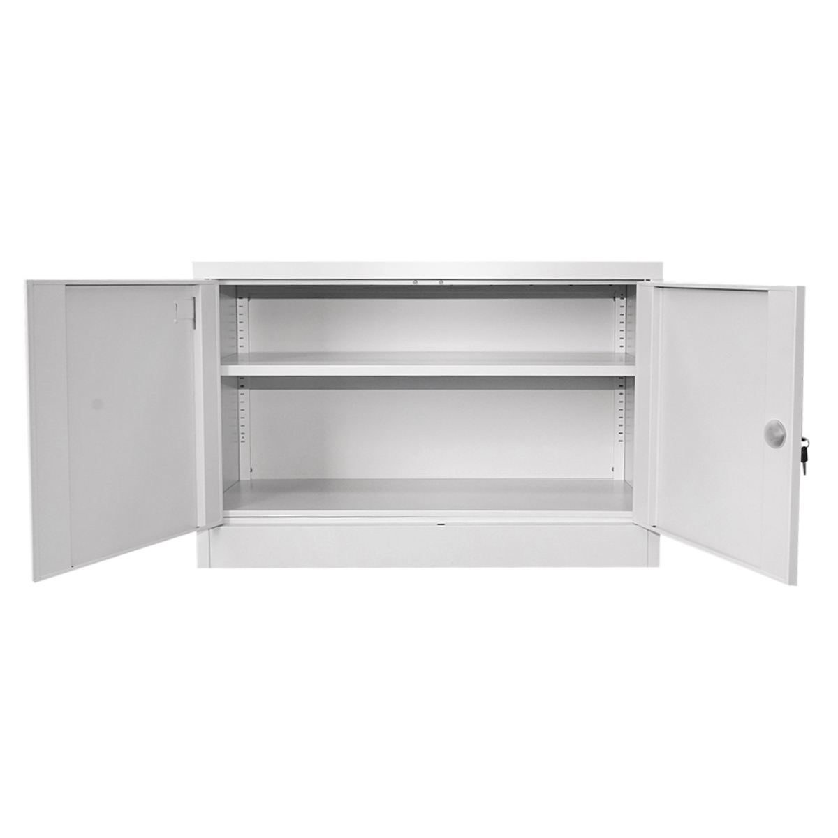 Dulap metalic fiset 900x600x400mm cu 2 usi securizate, 1 polita, gri Breckner Germany