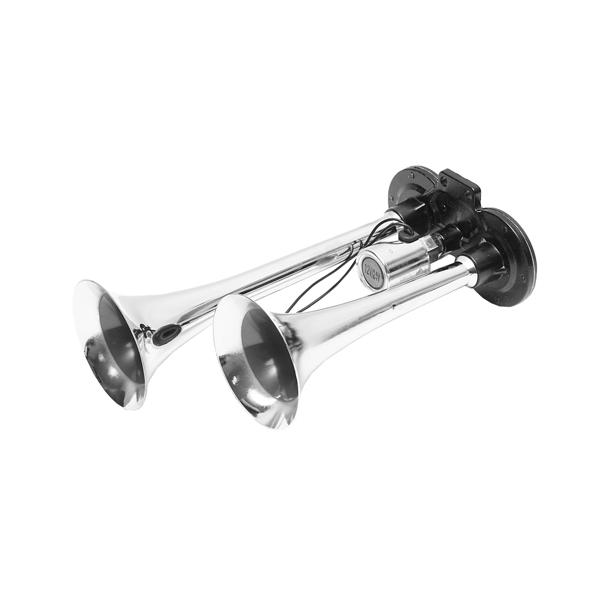 Claxon 2 trompete 12/24V pentru compresor aer