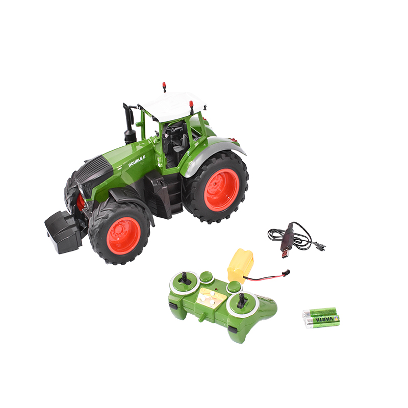 Jucarie tractor cu telecomanda doubleE RC 1:16 2.4 Ghz, lumini, sunete 25m raza de actiune 2.16 km/h viteza