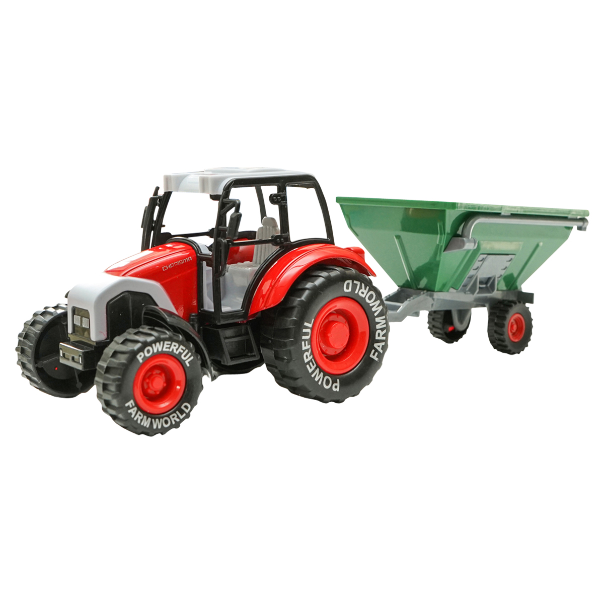 Jucarie tractor rosu pentru ferma cu distribuitor de ingrasaminte Farm Truck