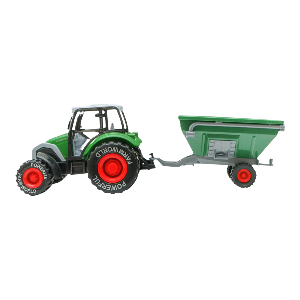 Jucarie tractor verde cu distribuitor ingrasaminte