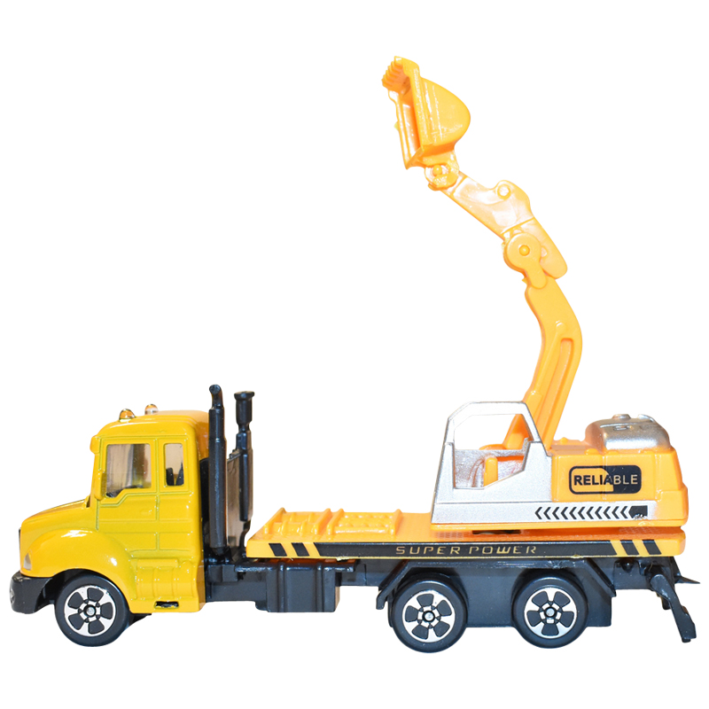 Masina excavator galben jucarie