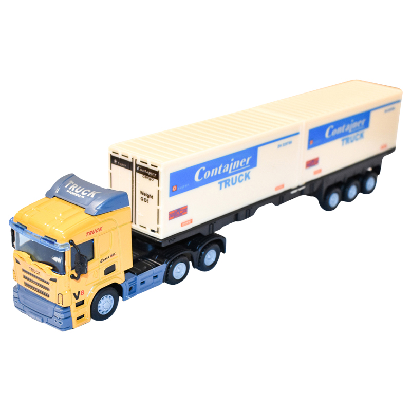 Camion (cap tractor cu remorca) Galben jucarie