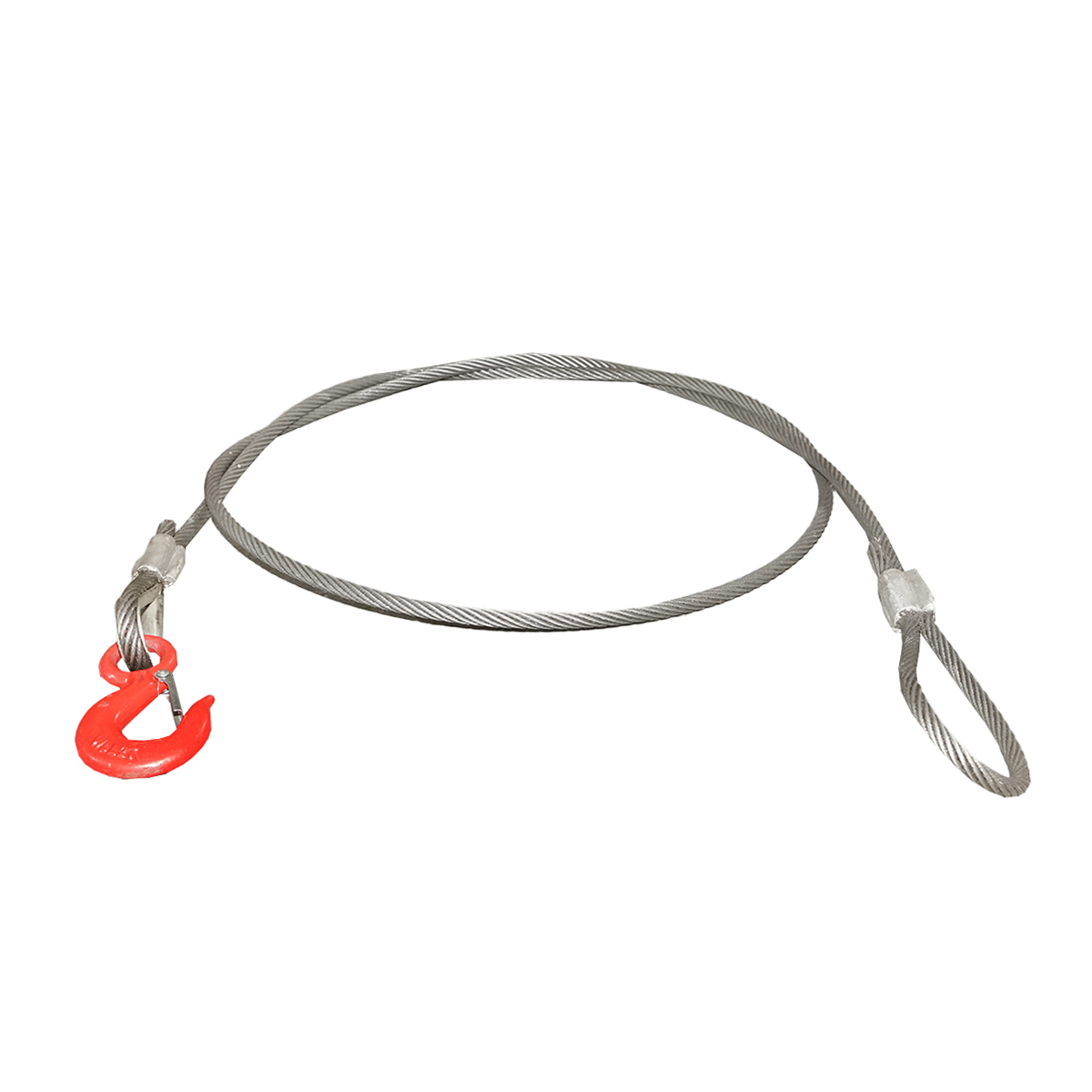 Cablu/sufa troliu din otel cu grosime de 12mm si lungime de 3m, carlig si inel pentru tractat sau ridicat