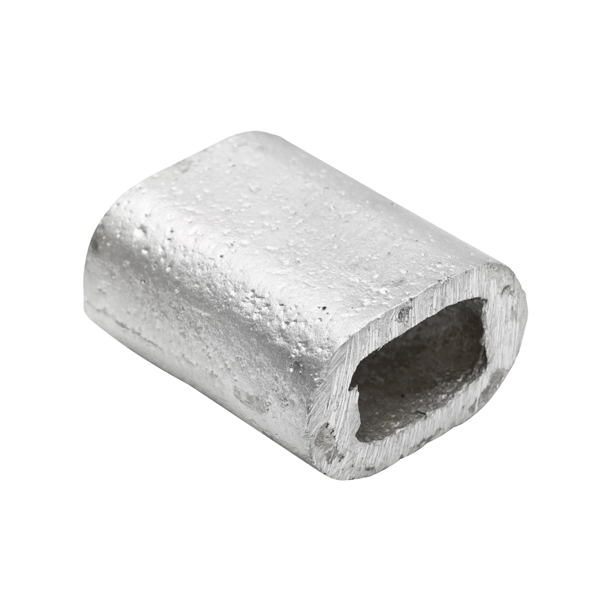 Clema / bucsa de presare din aluminiu pentru cablu troliu 14 mm