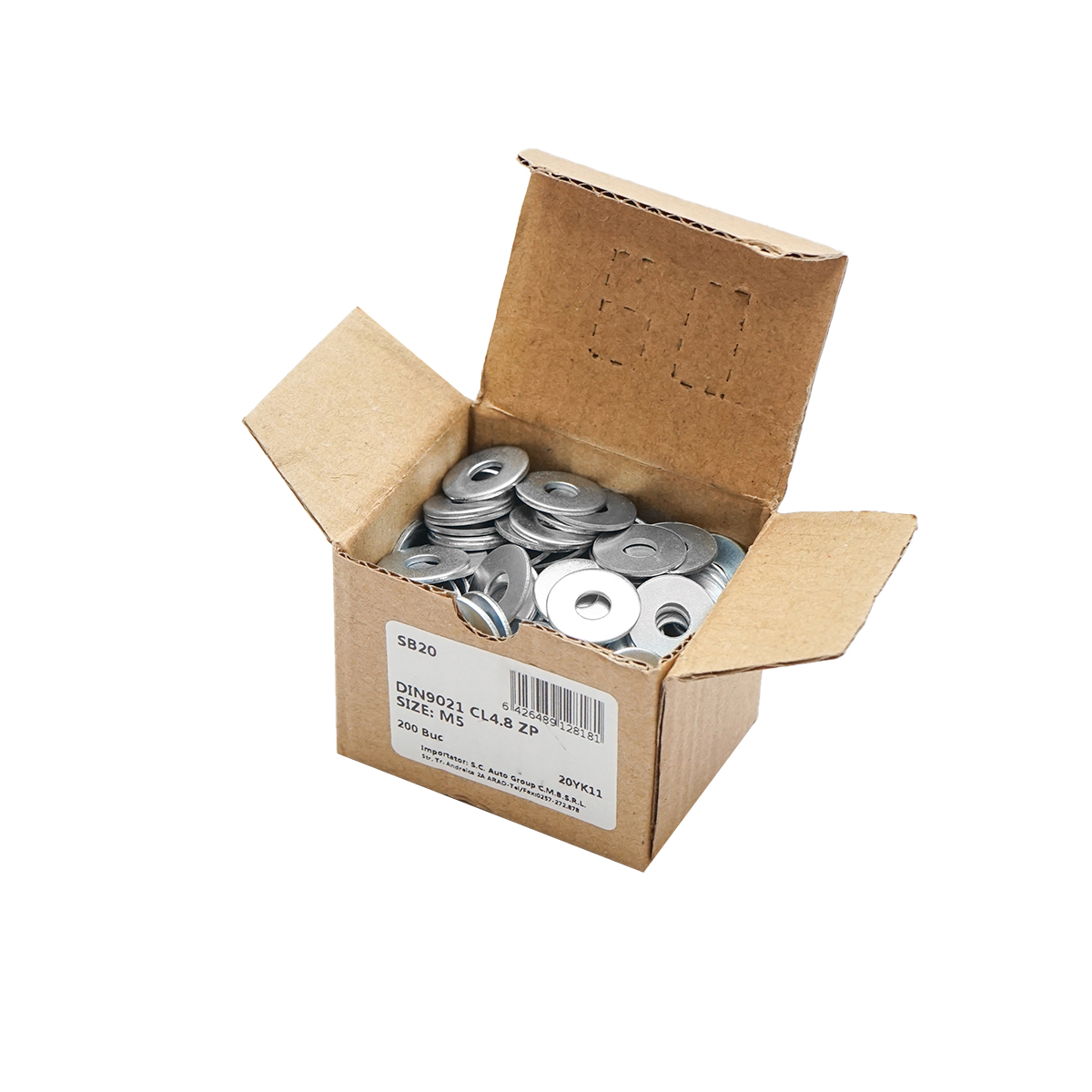 Saibe zincate DIN 9021-4.8 M5 200 buc