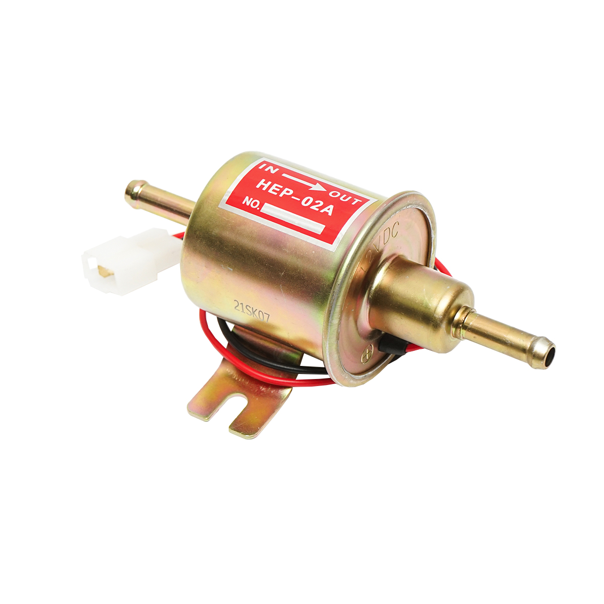Pompa alimentare electrica universala cu filtru incorporat, 12V, L=145mm, fi 8mm pentru motorina/benzina OEM HEP-02A